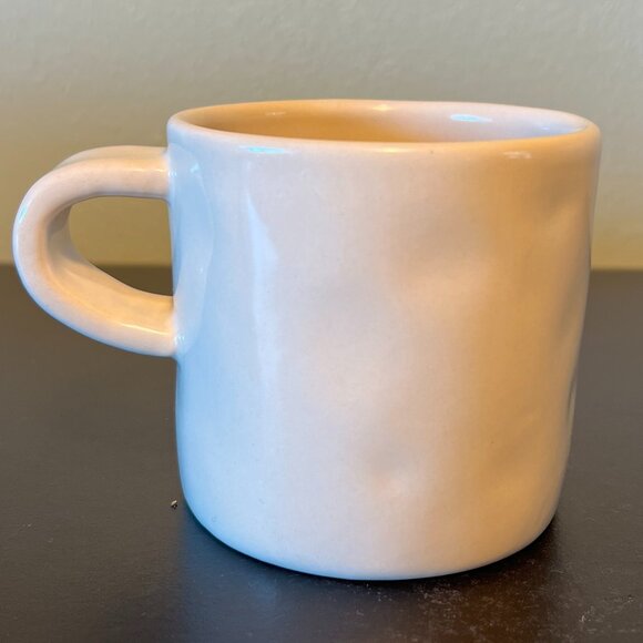 Rae Dunn By Magenta Dimpled Mug  w/ Typewriter Font Single Word PEACE. - Picture 4 of 9